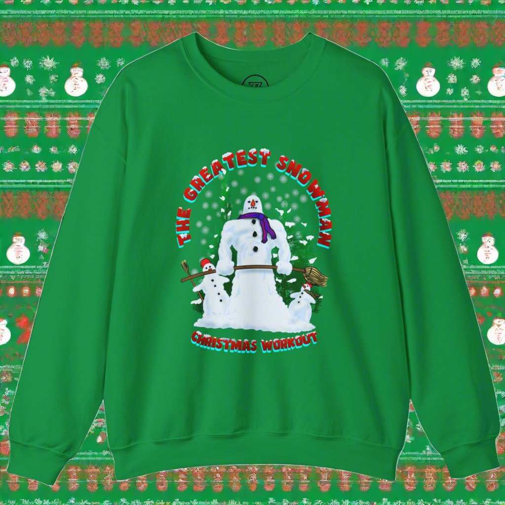 Snowman Sweatshirt Christmas Jumper irish green