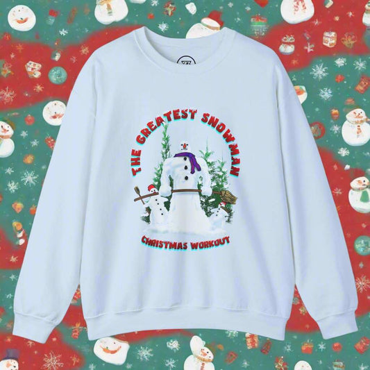 Snowman Sweatshirt Christmas Jumper light blue