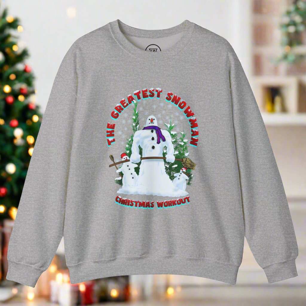 Snowman Sweatshirt Christmas Jumper sport grey