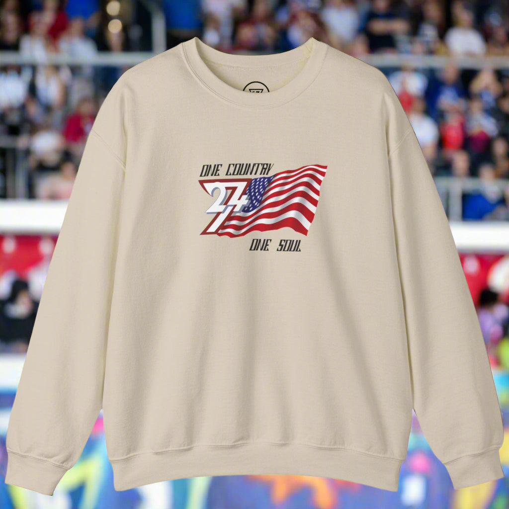 USA Patriot Unisex Sweatshirt in sand color for special that special day