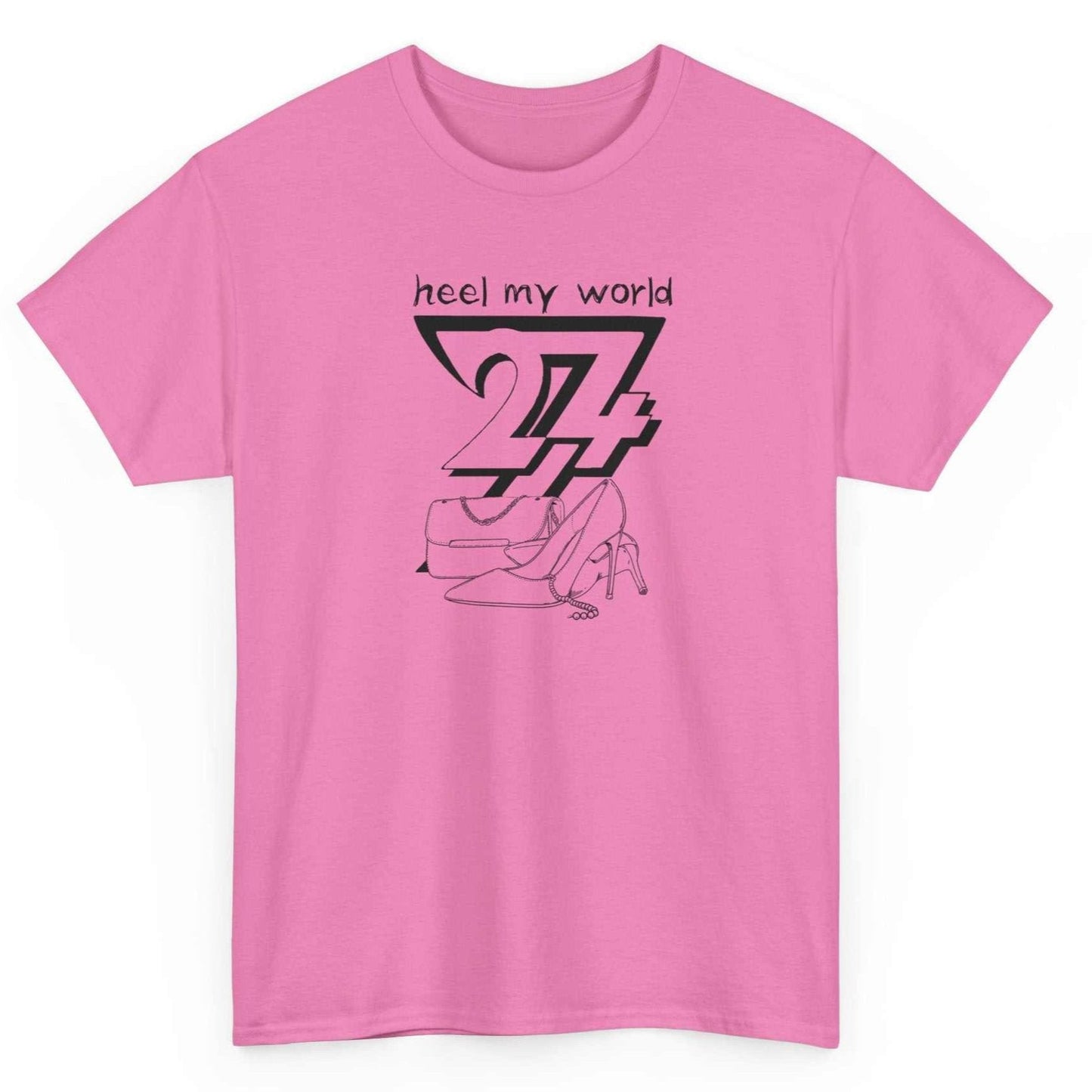Unique Design T-shirt Heel My World printed T-shirt azalea