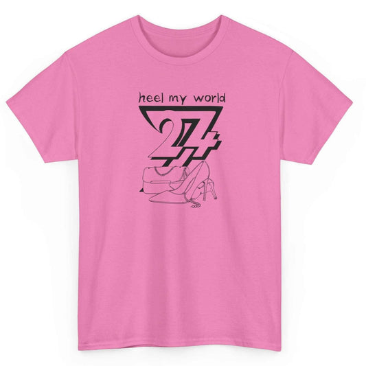 Unique Design T-shirt Heel My World printed T-shirt azalea