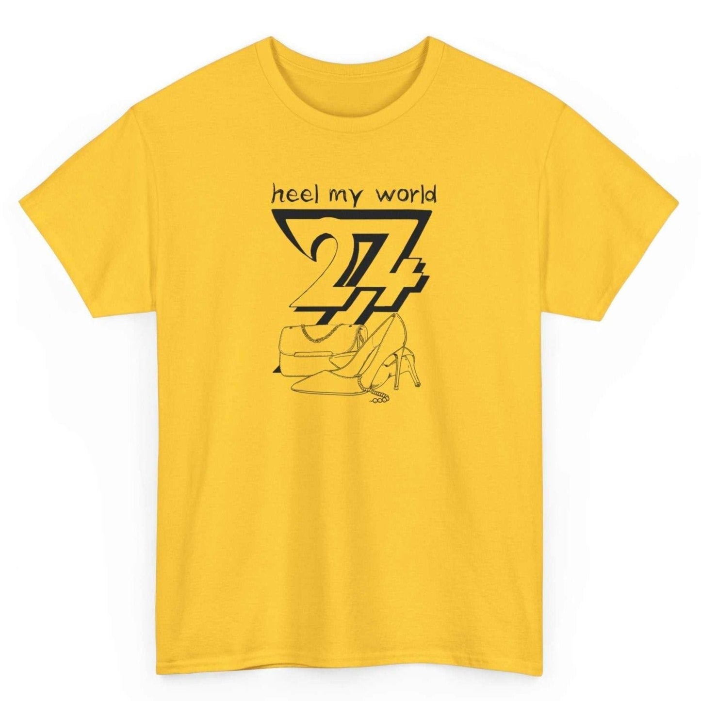Unique Design T-shirt Heel My World printed T-shirt daisy