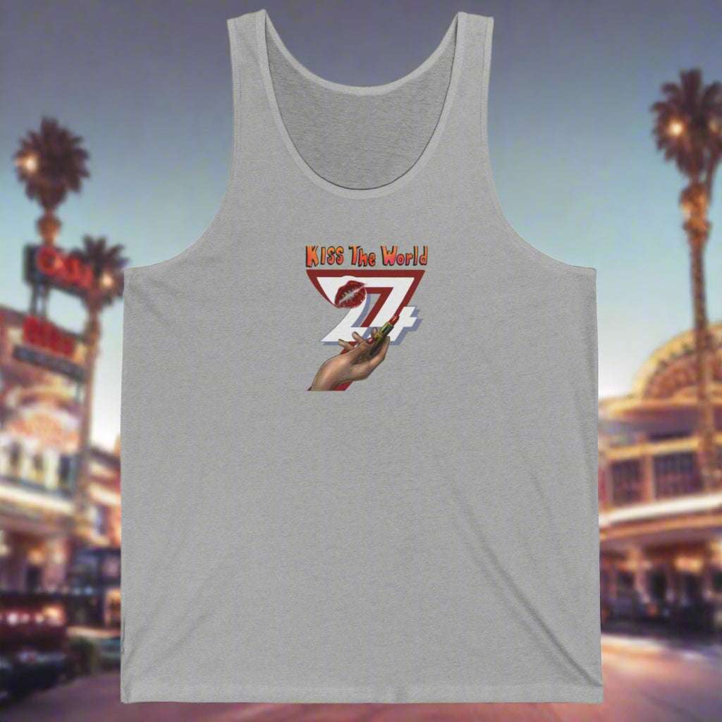 Unique design top for women Jersey Tank athletic heather