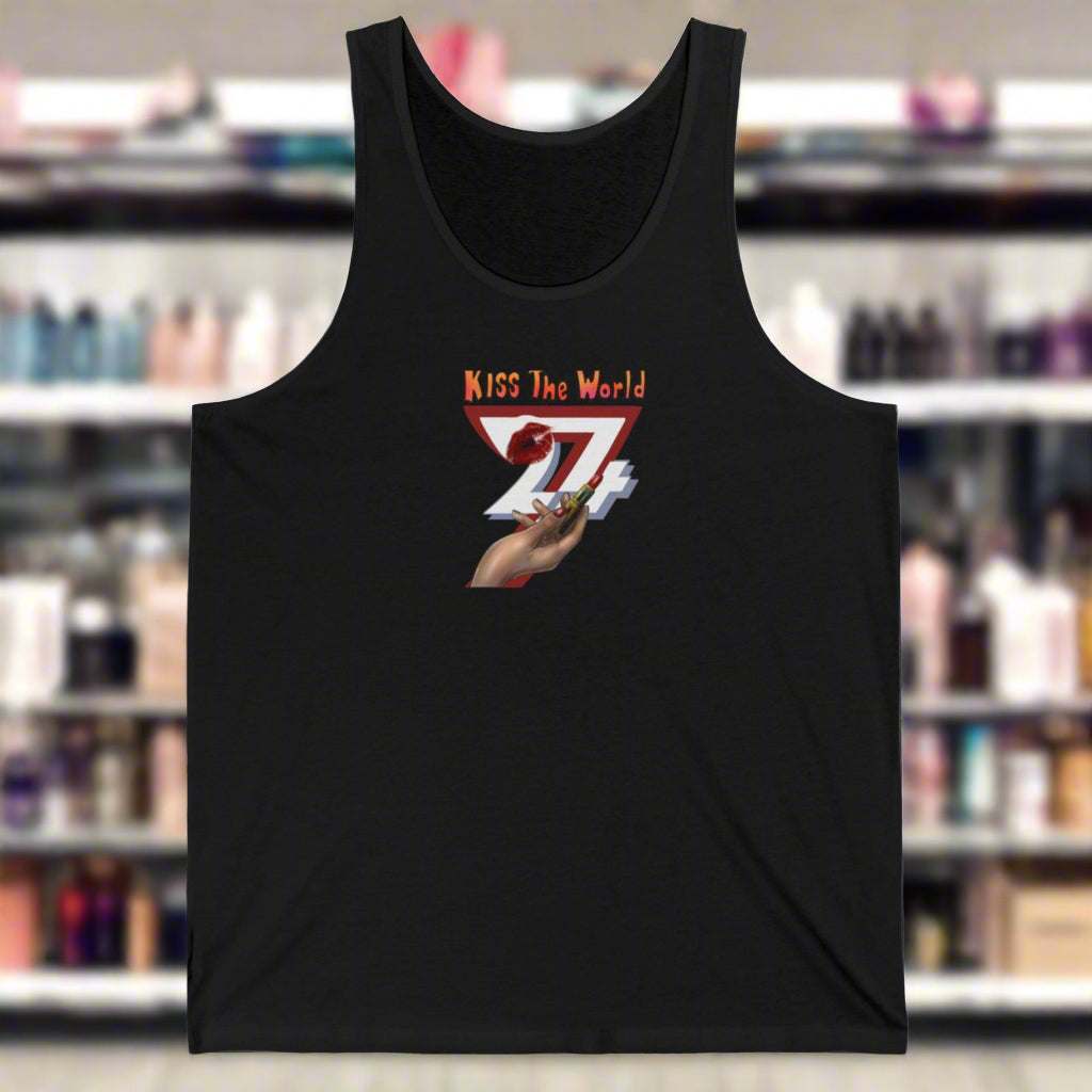 Unique design top for women Jersey Tank black