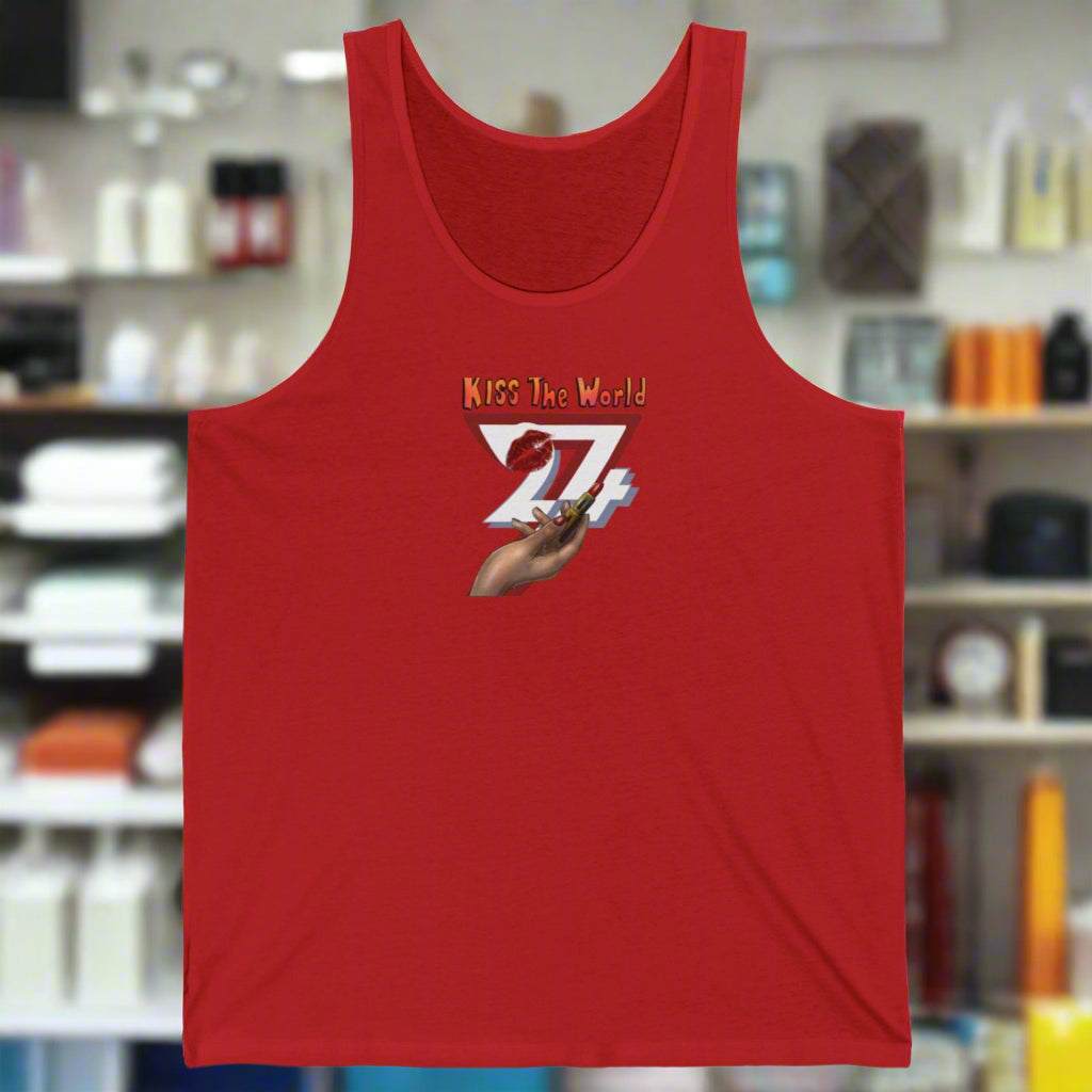 Unique design top for women Jersey Tank red