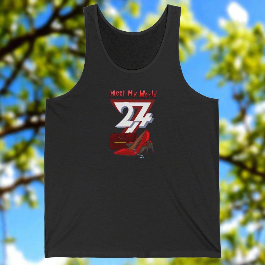 Unique tops for women jersey tank dark grey