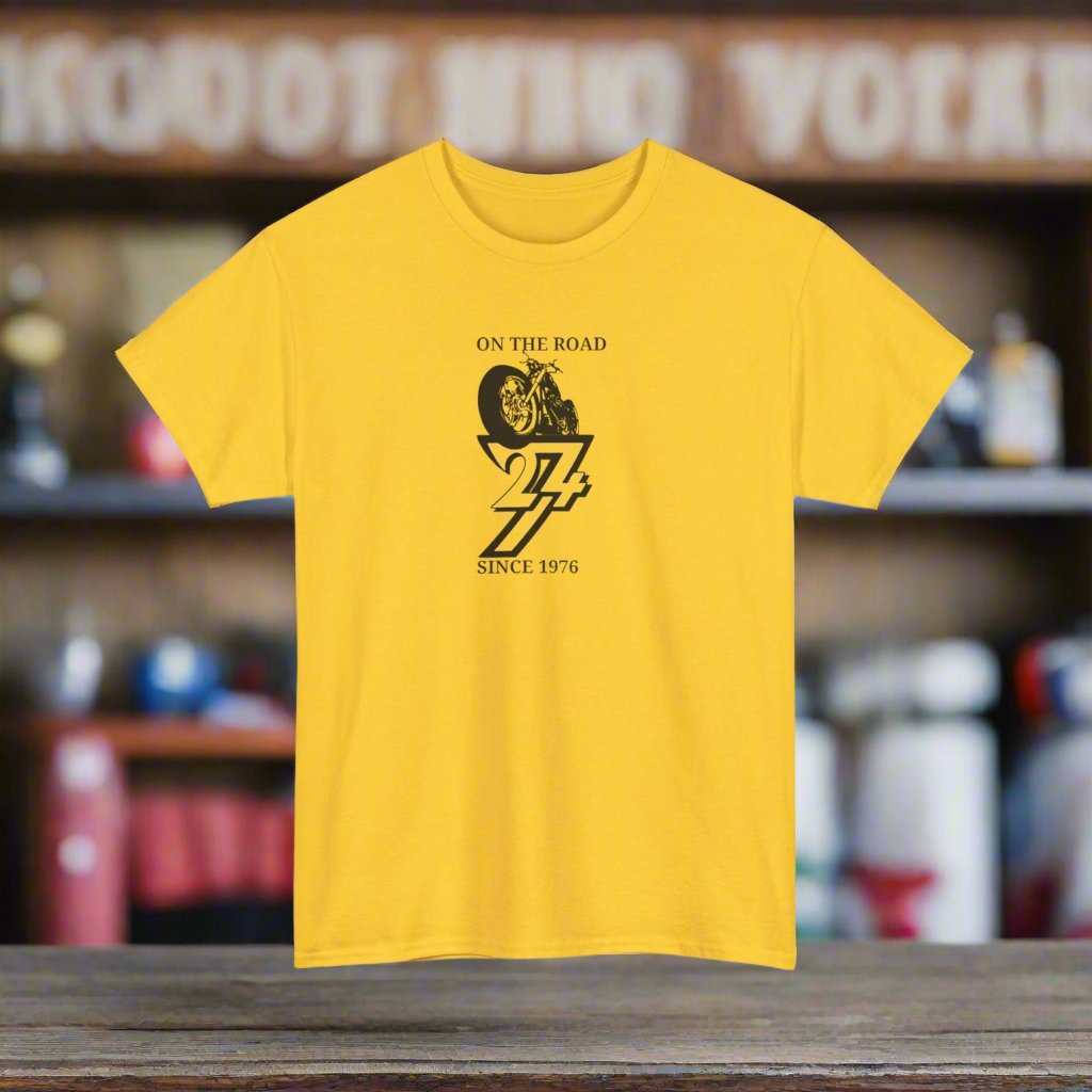 Vintage Bike on T-shirt bike tee motorbike t-shirt classic bike top daisy