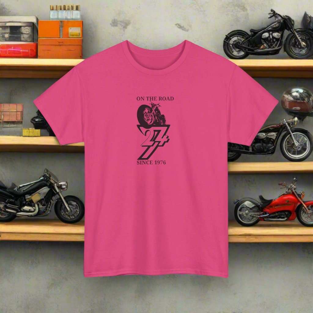 Vintage Bike on T-shirt bike tee motorbike t-shirt classic bike top heliconia