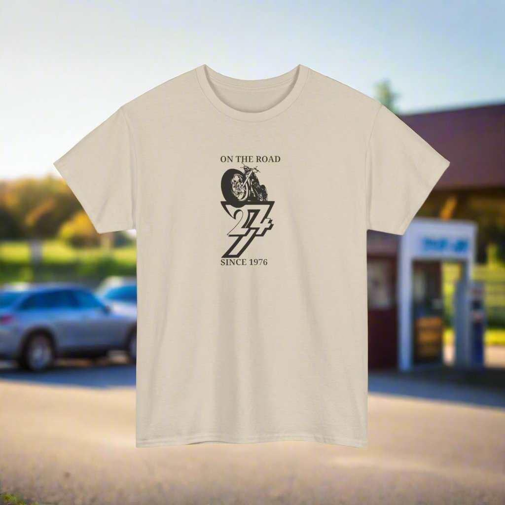 Vintage Bike on T-shirt bike tee motorbike t-shirt classic bike top sand