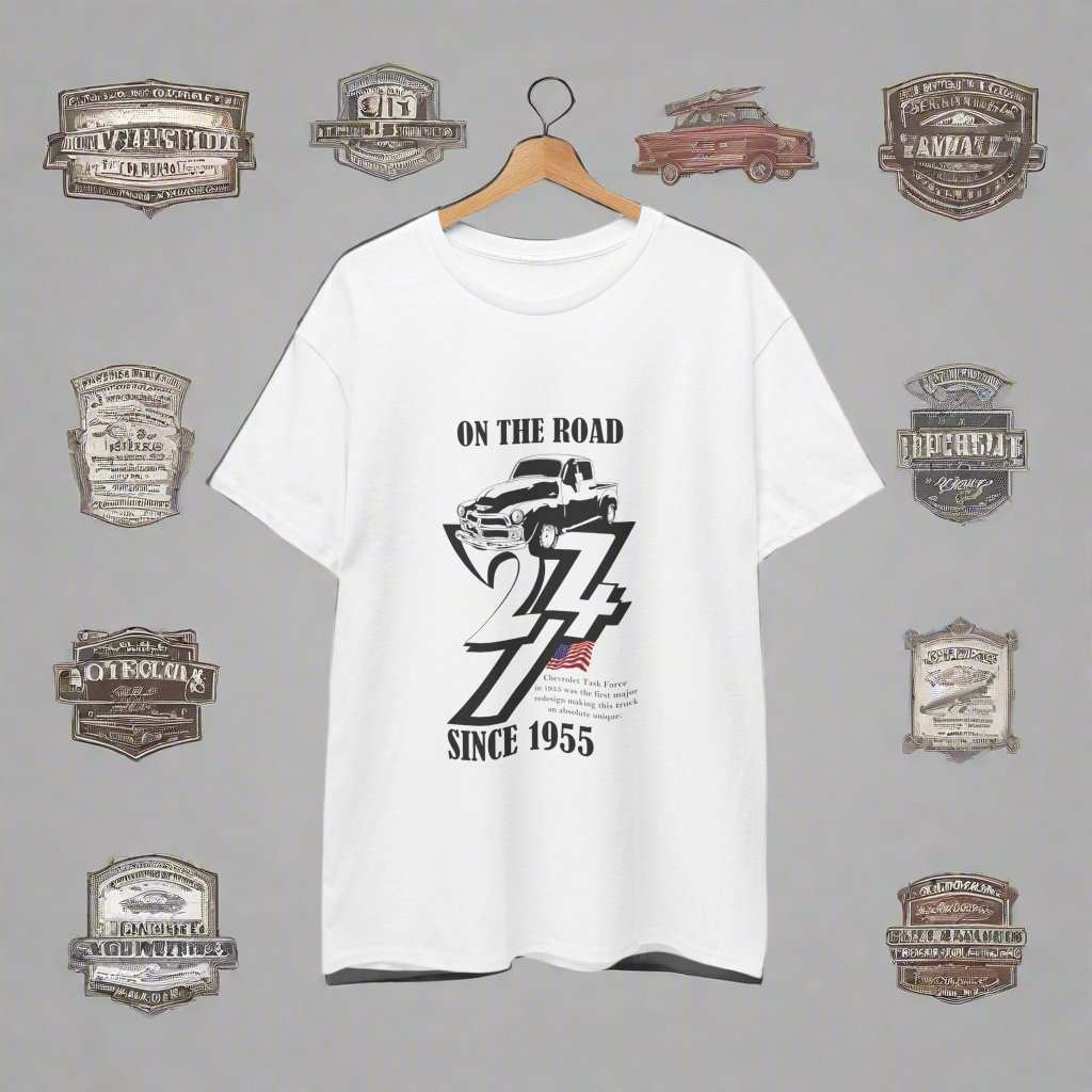 Vintage Chevy Tee 1955 Chevrolet Gift T-Shirt Car tee classic cars top white