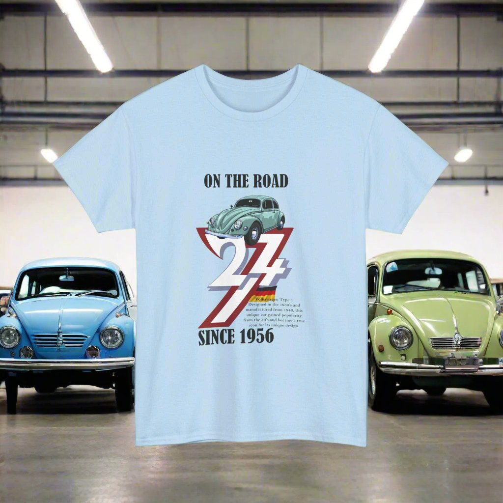 Volkswagen Tee volkswagen t-shirt classic car top vintage t-shirt light blue