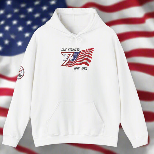 White Premium USA Hoodie - American Pride Patriotic Apparel unique gift