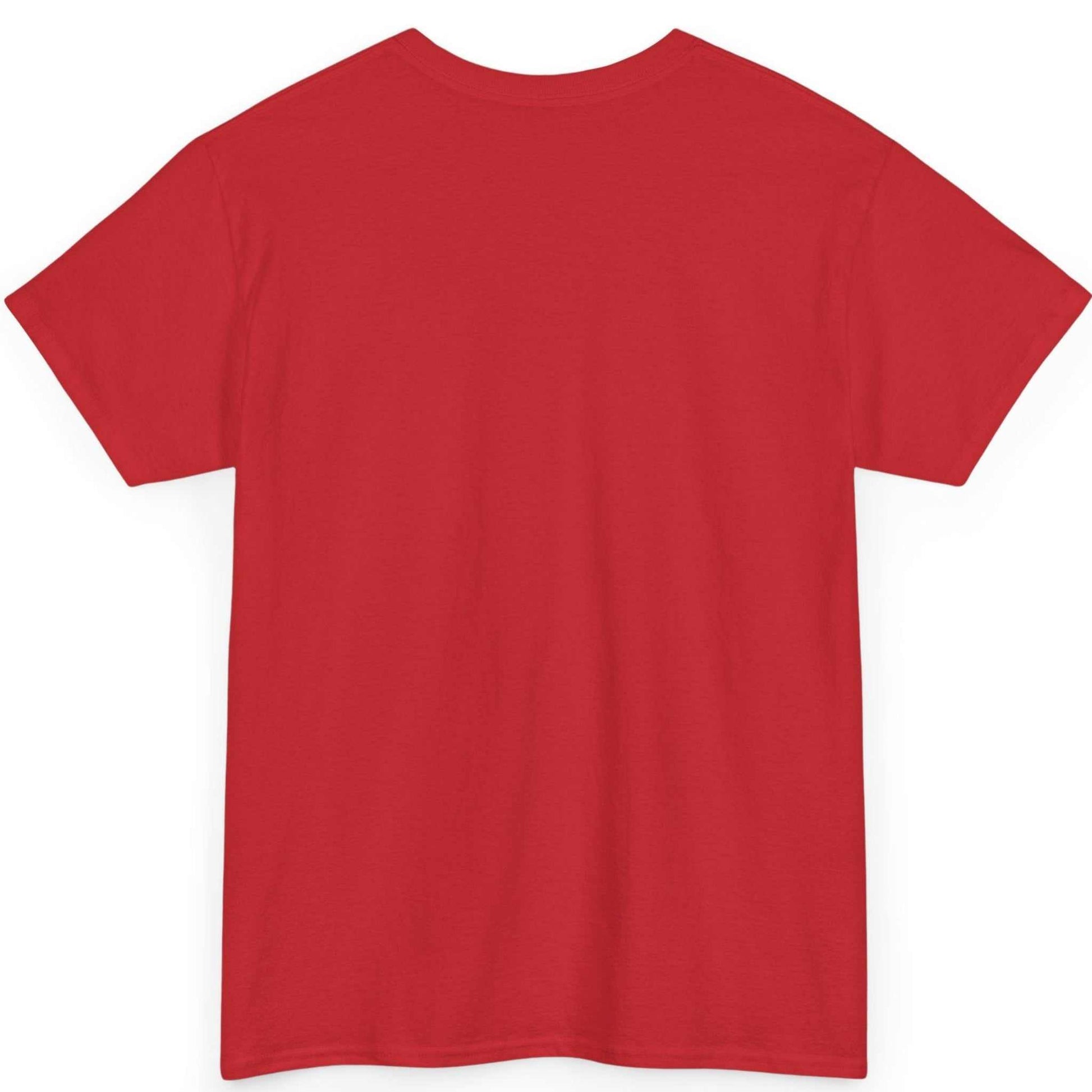 Red funny kiss cam t-shirt back view