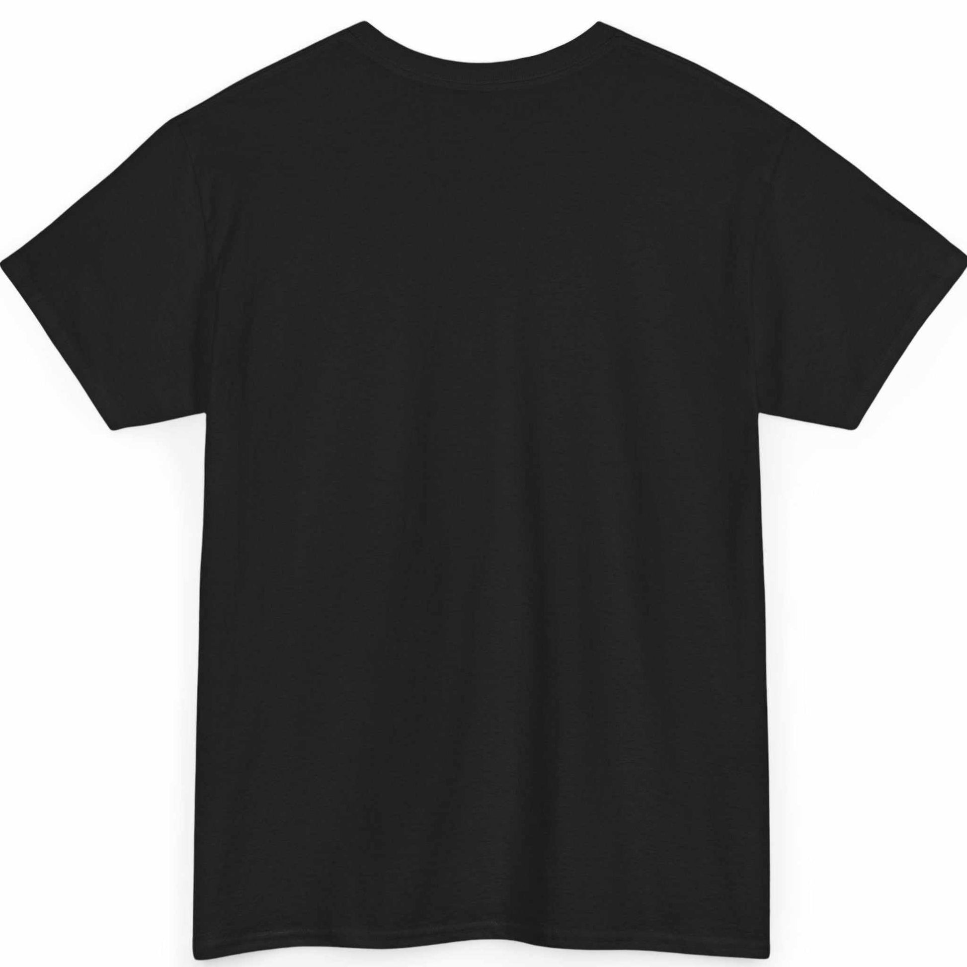Back view of the black combat sports tee, showing the clean, unprinted back canvas.