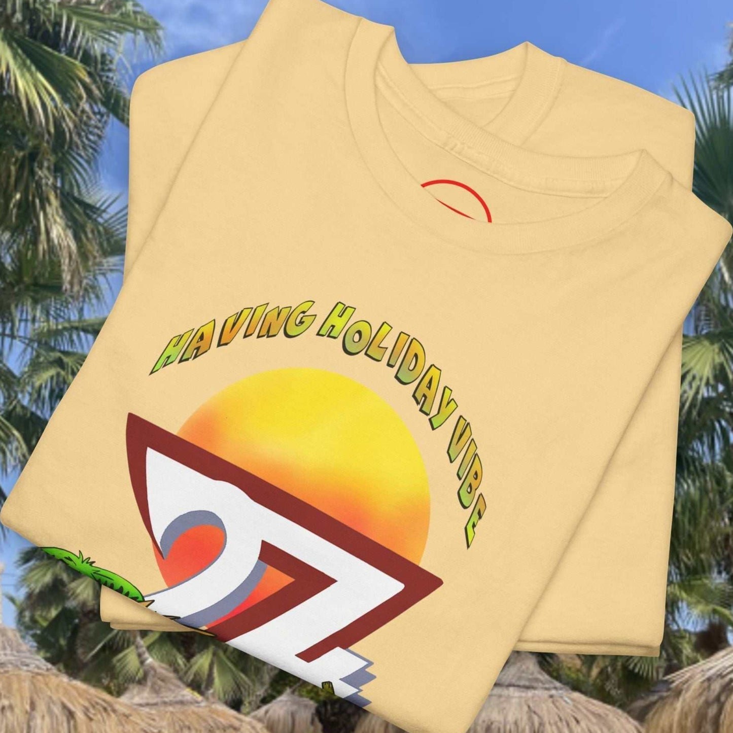 Folded Pastel Yellow T-Shirt Fabric Detail - Hand-Drawn Print Texture.