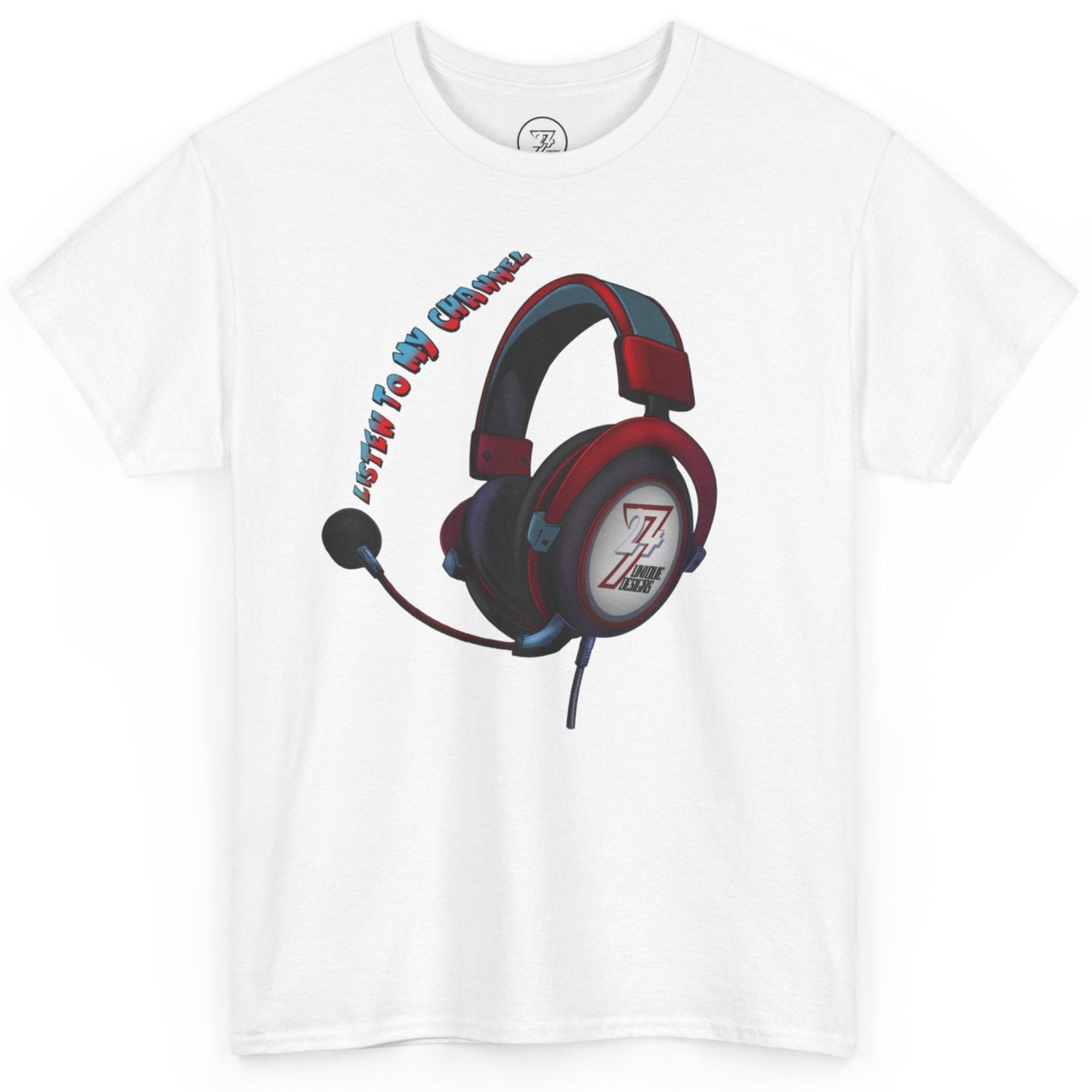 headphone design t-shirt by 24/7 Unique Designs