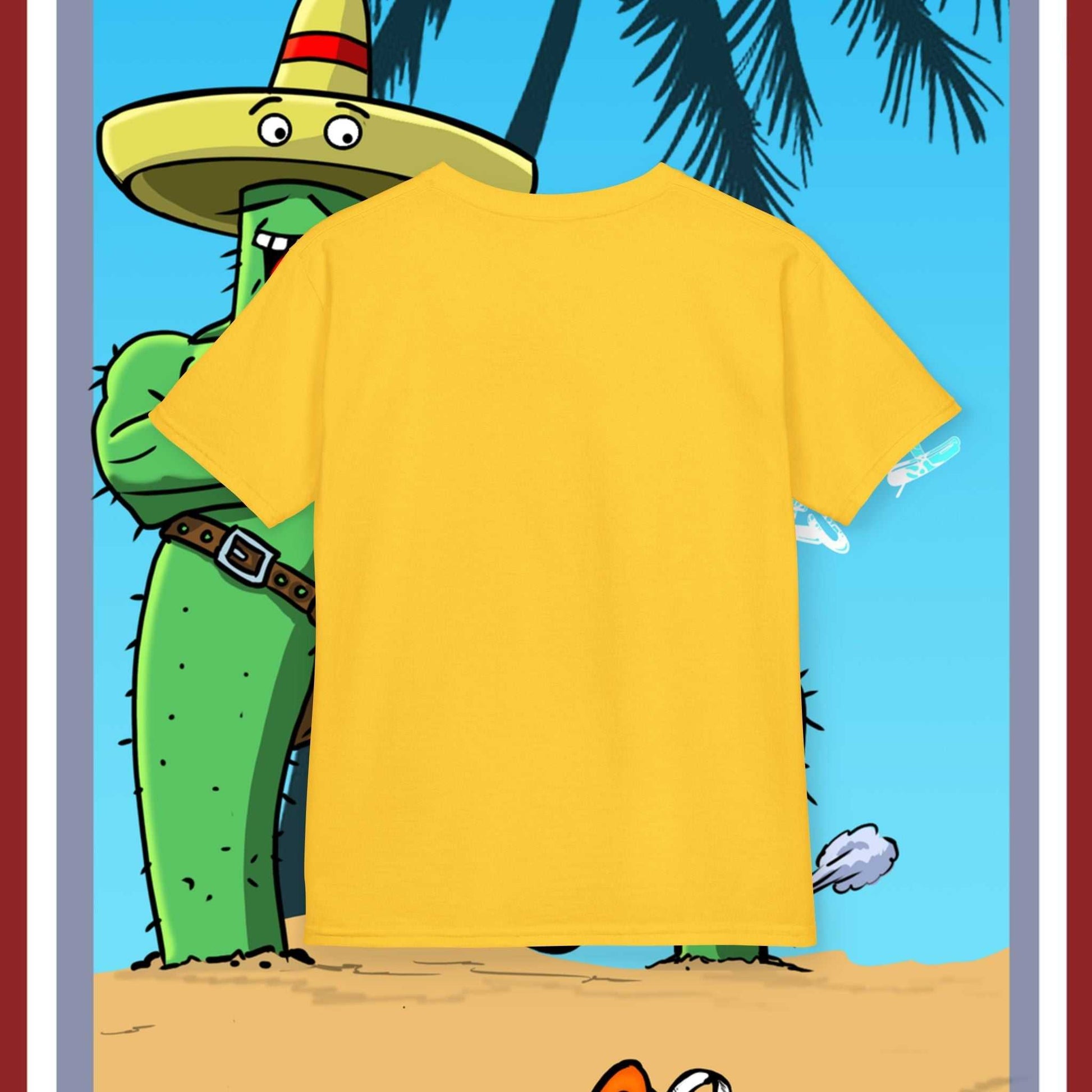 kids Summer Vacation T-Shirt in Daisy Yellow back view