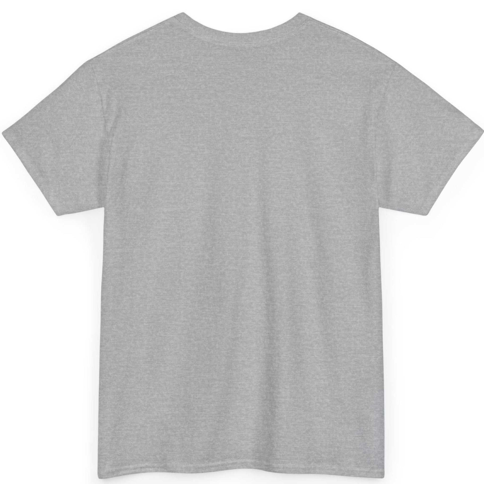 Back view of the sport grey BJJ lifestyle tee, showing the clean, unprinted back canvas.