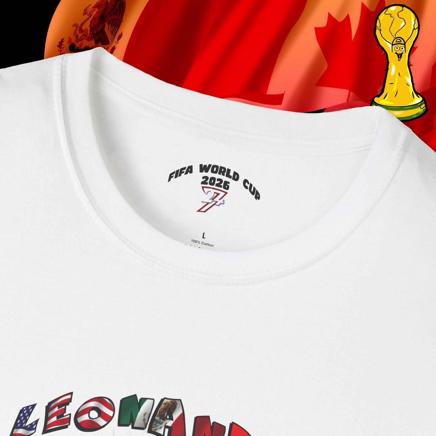 Macro view of the inner neck branding with the official 2026 World Cup text and the 24/7 signature trademark logo.