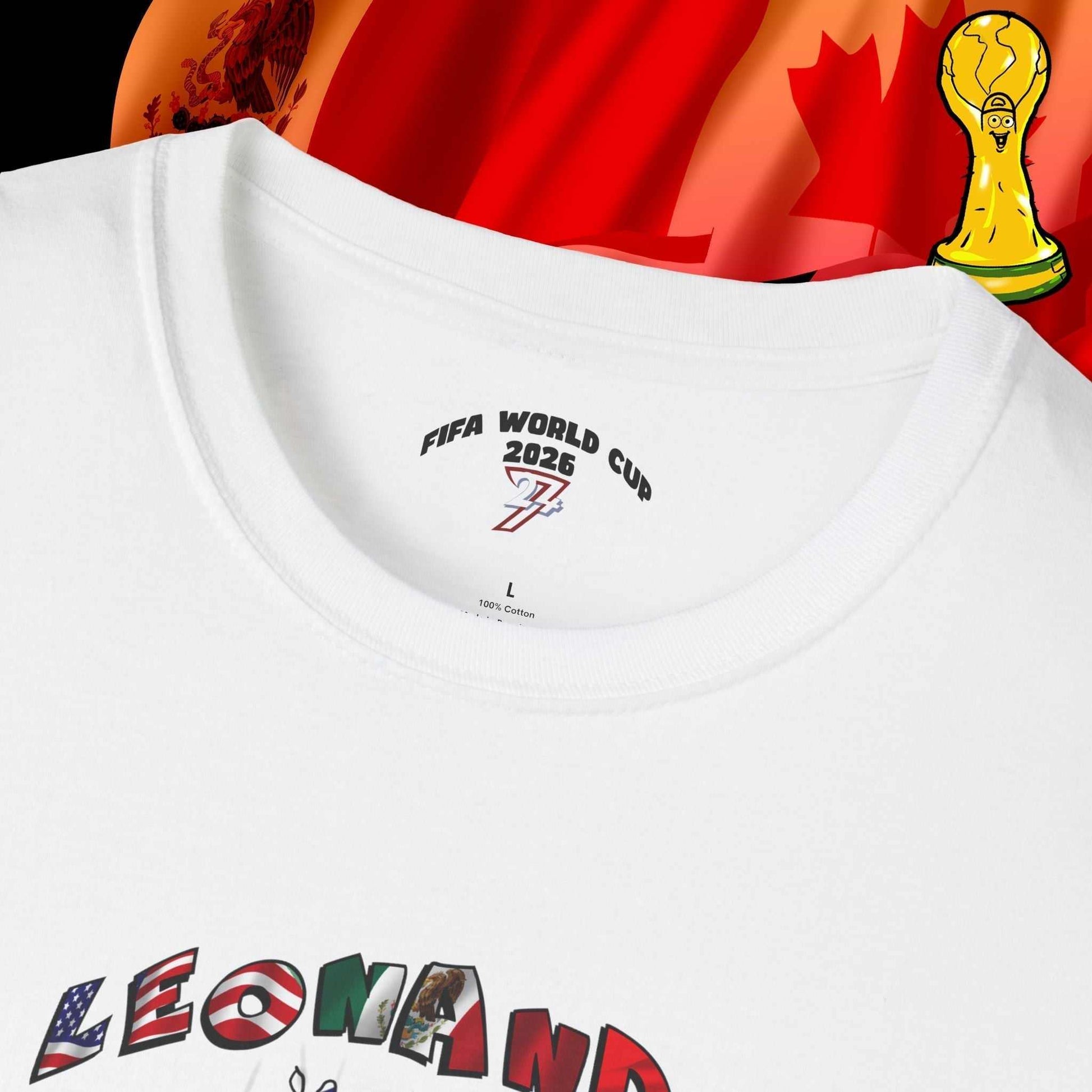 Macro shot of the DTG print showing the 3D ripped fabric detail and Leonando's hand-drawn cactus textures.